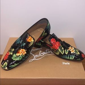 Men’s Louboutin Loafers in Tropical Print Size 41